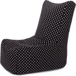 style homez Large CANVAS CLASSIC CHAIR, Cotton Polka Dots Printed Bean Bag Chair With Bean Filling-picture-33