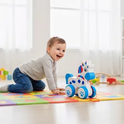 uatoys Pull Along Horse Toy with Wheels & Rope | Fun Walking Animal Toy for Toddlers image 5