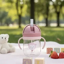 ygoyalandco Pack of 2 BPA Free Baby Sipper Cups with Handles & Straw | Leak Proof image 2