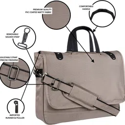hvh world Men Grey Messenger Bag image 3