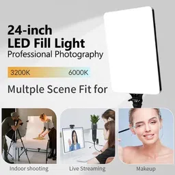 DawnRays 24-Inch Panel LED Light for Photography, Videoshoot, Studio Light Live Streaming 3600 lx Camera LED Light image 3