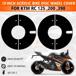 18 Inch 2-pcs Acrylic PRO Disc Bike Wheel Cover For KTM-125-200-390 Bike Fairing Kit-image-13