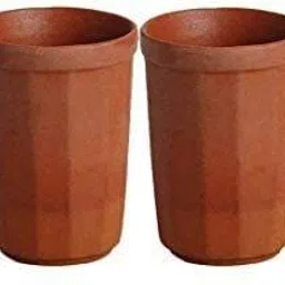 (Pack of 4) Clay Designer Glasses for Drinking Water, Juice, milk glass pack of 4 Glass Set Water/Juice Glass-image-7