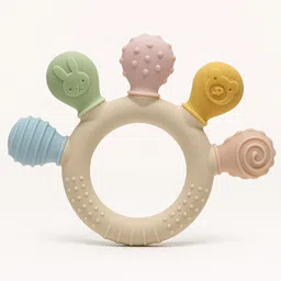 impronow BPA Free Silicone Baby Teether – Multi-Texture Ring for Teething Comfort Teether-picture-32