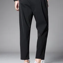 rmgarmentmk Men Self Design Black Track Pants image 2