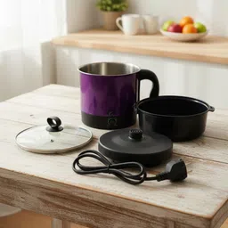 maitri enterprise Multifunctional Fast Electric Kettle,Personal Cooker Boil Water,Milk M61 Egg Cooker, Food Steamer, Rice Cooker, Travel Cooker image 3