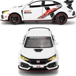 pezyox 1/32 for Honda Civic Type-R Pull Back Toy Car with Light and Sound for kids image 3