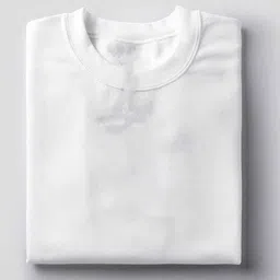 anany Men Solid Round Neck Cotton Blend White T-Shirt image 5