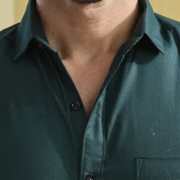 stoneberg Men Slim Fit Solid Spread Collar Formal Shirt image 4