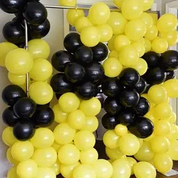 mosclue Solid Hd/Metalic 100 Balloons Yellow,Black For Kids/Adult/Party/Birthday Decorations Balloon-picture-11