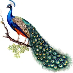 creativeedge 59 cm DecorativeBbeautiful Peacock Wall Sticker Self Adhesive Sticker-picture-11