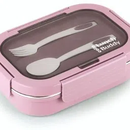 cello LUNCH BUDDY Buddy stainless steel lunch Box for school and college -Steel Lunch 3 Containers Lunch Box-picture-22