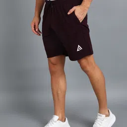 adrenex Pack of 3 Solid Men Maroon, Dark Blue, Grey Basic Shorts image 2