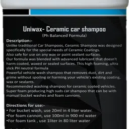 uniwax Premium Ceramic Car Shampoo – Ultra Shine & Protection Car Washing Liquid image 2