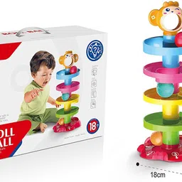 snm97 Early Education Baby 5 Layer Roll Ball Drop and Roll Swirl Tower_8901 image 5