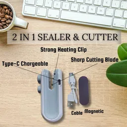 ablue clipper PORTABLE SEALING MACHINE HY-666 Sealer for Food Storage & Snack Packet Hand Held Heat Sealer image 2