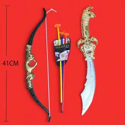 halo nation Bahubali Set Bow Archery Sword for Kids 3-5 year (Plastic/ Small Size 41CM Bow) Bows & Arrows image 2