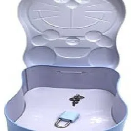 eclet 3ps Metal Money Bank With Secure Lock & Keys For Kids Random design will send-A Coin Bank image 2
