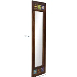woodenmood Brown Sheesham Wood Fame Full Length Mirror image 3