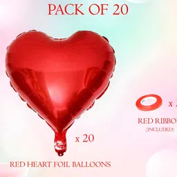 zambooree Solid VALENTINE-7 (20 RED DIL + 2 R) Balloon image 2