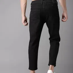 maahit Men Slim Low Rise Black Jeans image 2