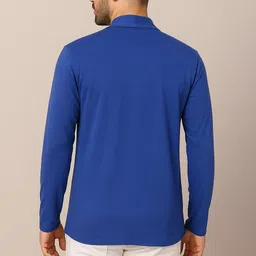 clickwell Men Asymmetric Full Sleeve Blue Shrug image 4