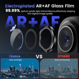 Mobilive Back Camera Lens Ring Guard Protector for Apple iPhone 16 Black image 4