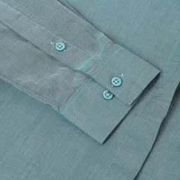 english navy Women Regular Fit Self Design Spread Collar Formal Shirt image 4