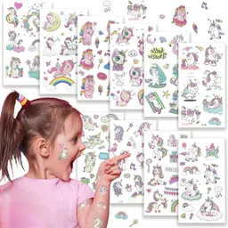 trexee 12 cm (10 Sheets)Unicorn Tattoos Sticker for Kids Girls 50+styles Waterproof Self Adhesive Sticker-picture-12