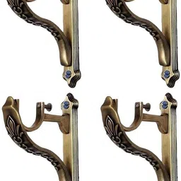 gloxy Gold Rod Rail Bracket, Curtain Knobs, Curtain Hooks, Curtain Rods Metal-picture-15