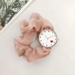 cuzwave Korean style Fashion watch Analog Watch - For Girls 3 Scrunchies Watch With Classic and Unique Scrunchies Strap image 2