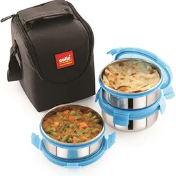 cello Steel Click-3-Plus 3 Containers Lunch Box-picture-12