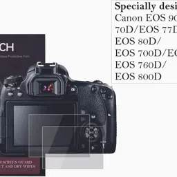 FINCH Edge To Edge Screen Guard for Canon EOS 90D/70D/EOS 77D/EOS 80D/EOS 700D/EOS 750D/EOS 760D/EOS 800D image 1