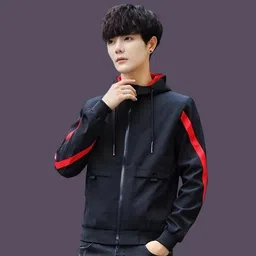 jnh fashion Men Colorblock Cape Jacket image 3