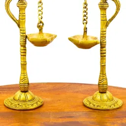 INTERNATIONAL GIFT Gold-Toned & Black 2 Pieces Parrot Oil Diya Figurine Showpieces-picture-21