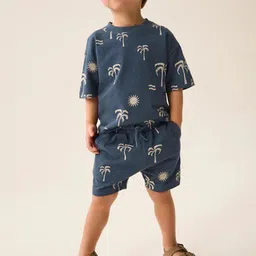 INCLUD Boys Printed Round Neck T-Shirt With Shorts-picture-58