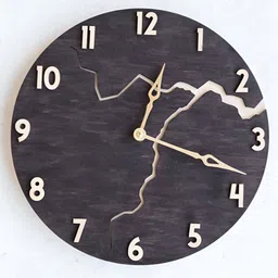 QEZNEF Beige Solid Geometric Traditional Wall Clock-picture-35