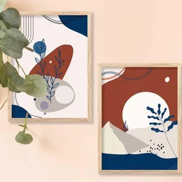 walllane Floral Wall Art With Frame Home Decor Wall Painting For Living Room Office Bedroom image 4