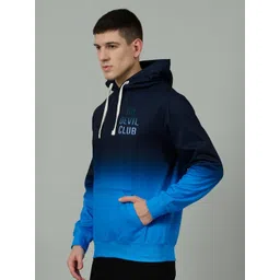 GO DEVIL Men Typography Printed Ombre Hooded Sweatshirt image 4