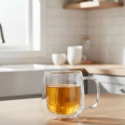 TASKHOUSE Transparent Glass Dishwasher Safe Mug with Lid-picture-31
