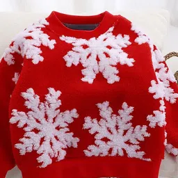 Xsole Girls Printed Pullover with Fuzzy Detail image 3