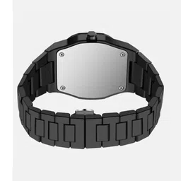 Rocsil Men Brass Embellished Dial & Bracelet Style Straps Analogue Watch Aura-Black image 2