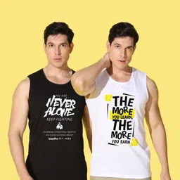 WOOSTRO Men Typography 2 Printed Pockets Slim Fit T-shirt image 5