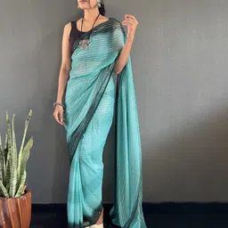 Panzora Leheriya Poly Georgette Ready to Wear Leheriya Saree image 4