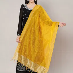 MUFFLY Woven Design Dupatta with Zari-picture-14