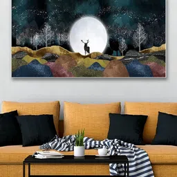 DEKORSTATION Blue & Yellow Wooden Wall Paintings-image-48