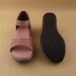 Ozuri 14457 Party Wedge Sandals with Laser Cuts image 3