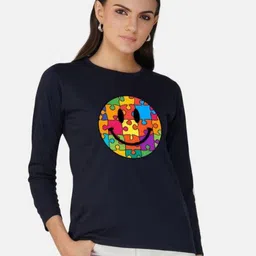 Metronaut Women 2 Printed Bio Finish Applique T-shirt image 4