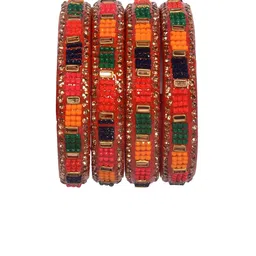 Shopmart Set Of 4 Stone-Studded Bangles-picture-28