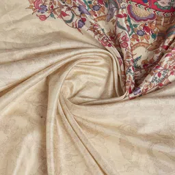 PBS PRINTS Floral Digital Printed Zari Tussar Saree image 2